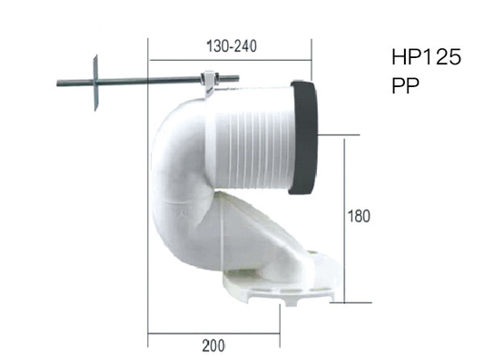 Connecteur anticorrosif pratique de cabinet d'aisance, tuyau d'évacuation d'Oilproof Flexi pour la toilette