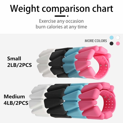 La cheville portable réglable de poignet pèse le yoga Barre Pilates Cardio Aerobics 2 ensembles 2lb 4lb