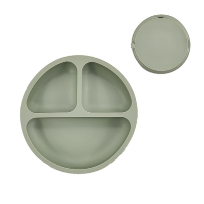 L'aspiration libre de silicone de la catégorie comestible BPA a divisé le plat pour les bébés de sevrage