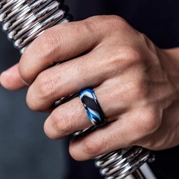 Silicone épousant des fiançailles Ring Finger Ring For Men et le logo fait sur commande de femmes