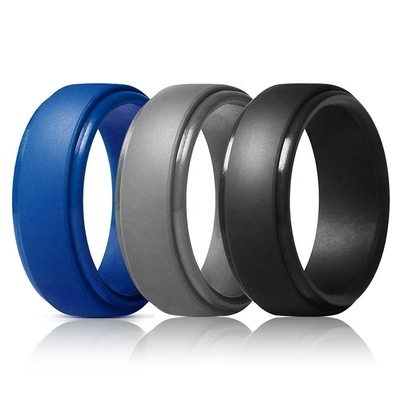 Silicone épousant des fiançailles Ring Finger Ring For Men et le logo fait sur commande de femmes