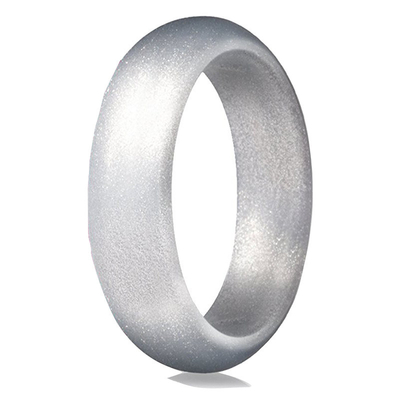 Anneaux faits sur commande élégants de silicone de femmes avec les anneaux de mariage chics instantanés fins de silicone