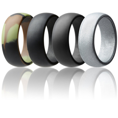 17 bord large en caoutchouc noir d'étape de l'anneau 8mm de silicone de couleurs 2.8mm épais lisse pour le mariage de fiançailles