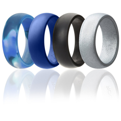 17 bord large en caoutchouc noir d'étape de l'anneau 8mm de silicone de couleurs 2.8mm épais lisse pour le mariage de fiançailles