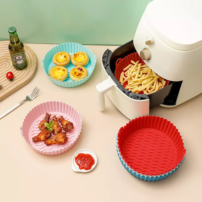 Friteuse à air Pot en silicone Friteuses à air sans danger pour les aliments Accessoires de four Remplacement du papier parchemin inflammable