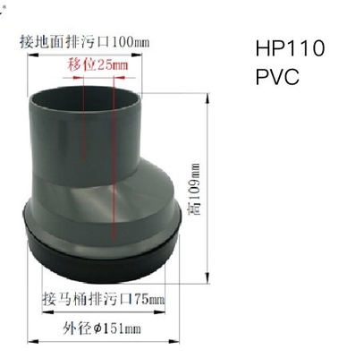 Tuyau étanche de PVC de toilette d'OEM, tuyau flexible non-toxique de débouché de toilette